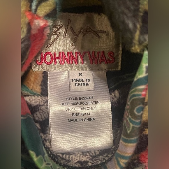 NWOT Johnny Was Joan Wrap Sherpa Jacket, Reversible, Open Front Sz. S - Picture 7 of 7